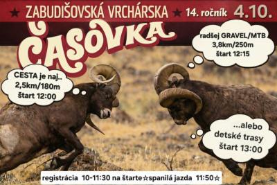 Zabudišovská vrchárska časovka: 14. ročník 4. októbra 2026